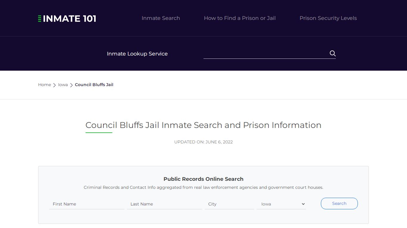 Council Bluffs Jail Inmate Search, Visitation, Phone no ...